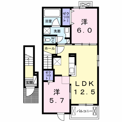 プリムローズ・サノ 205【管理NO：1-025026901-02050】 ★家具家電は申し込み後に搬入します★ ★2026年10月下旬入居可能★の外観画像