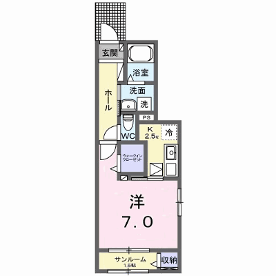 ミルホイール　Ⅰ 101【管理NO：1-028119401-01010】 ★家具家電は申し込み後に搬入します★ ★2027年01月下旬入居可能★の外観画像