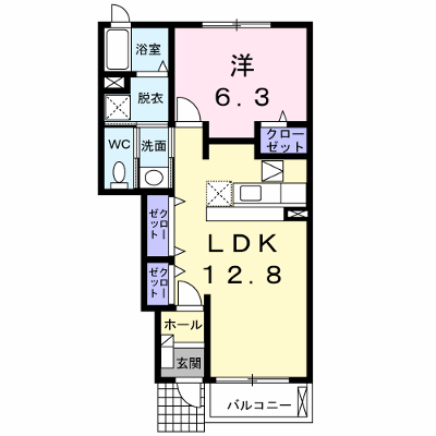 ドラセナＢ 102【管理NO：1-015164802-01020】 ★家具家電は申し込み後に搬入します★ ★2026年11月中旬入居可能★の外観画像