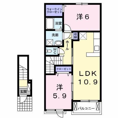タウンコート　Ａ 202【管理NO：1-019350301-02020】 ★家具家電は申し込み後に搬入します★ ★2026年10月下旬入居可能★の外観画像