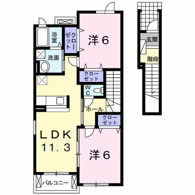 パステルＡ 203【管理NO：1-015534001-02030】 ★家具家電は申し込み後に搬入します★ ★2026年11月中旬入居可能★の外観画像