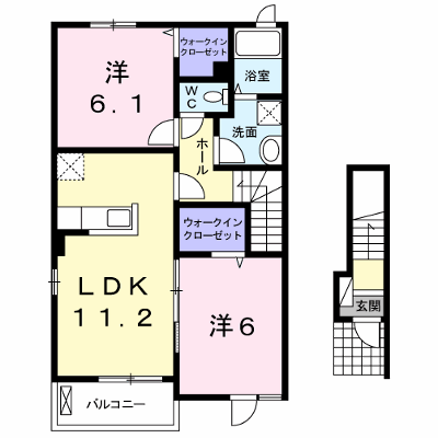 クラール・イリサⅡ 201【管理NO：1-019057902-02010】 ★家具家電は申し込み後に搬入します★ ★2026年11月中旬入居可能★の外観画像