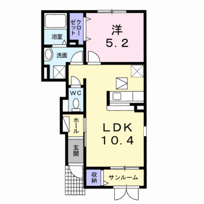 ローレル 102【管理NO：1-021047001-01020】 ★家具家電は申し込み後に搬入します★ ★2027年01月中旬入居可能★の外観画像