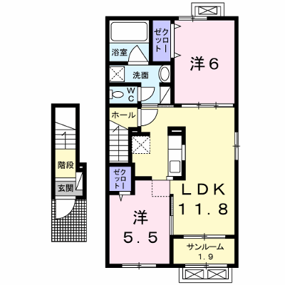 サファイア・スクエア 203【管理NO：1-024143403-02030】 ★家具家電は申し込み後に搬入します★ ★2026年10月上旬入居可能★の外観画像