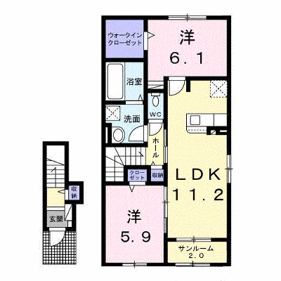 ウィンドローズ 205【管理NO：1-025712203-02050】 ★家具家電は申し込み後に搬入します★ ★2026年10月中旬入居可能★の外観画像