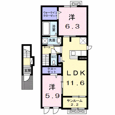 ラパン添島 206【管理NO：1-027204501-02060】 ★家具家電は申し込み後に搬入します★ ★2026年11月中旬入居可能★の外観画像