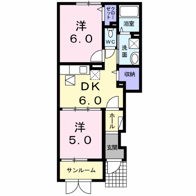 カレント 104【管理NO：1-016669901-01040】 ★家具家電は申し込み後に搬入します★ ★2026年11月中旬入居可能★の外観画像