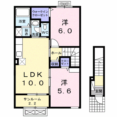 メゾンビューⅥ 202【管理NO：1-020765201-02020】 ★家具家電は申し込み後に搬入します★ ★2026年11月中旬入居可能★の外観画像