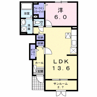 サンレミ７７－Ⅱ 102【管理NO：1-019993702-01020】 ★家具家電は申し込み後に搬入します★ ★2026年10月下旬入居可能★の外観画像
