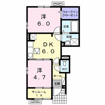 プロムナ－ド　Ｍ 101【管理NO：1-018254601-01010】 ★家具家電は申し込み後に搬入します★ ★2026年11月中旬入居可能★の外観画像