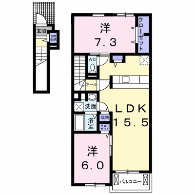 ウィステリアタウン　Ⅷ 203【管理NO：1-019943901-02030】 ★家具家電は申し込み後に搬入します★ ★2026年10月中旬入居可能★の外観画像