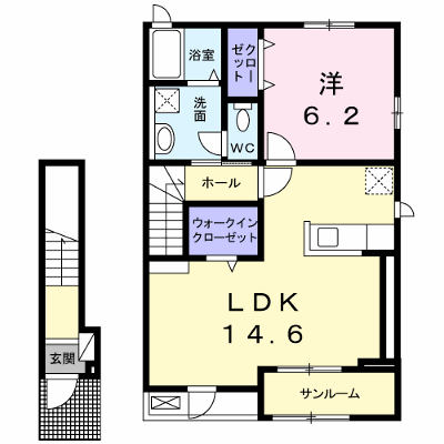 フォレスト本町 203【管理NO：1-023396901-02030】 ★家具家電は申し込み後に搬入します★の外観画像