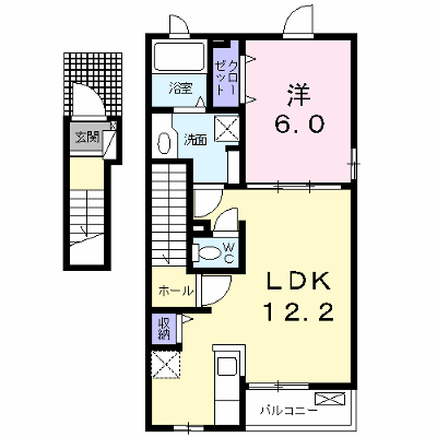 エクセレント・リッヂ 201【管理NO：1-022263601-02010】 ★家具家電は申し込み後に搬入します★ ★2026年11月中旬入居可能★の外観画像