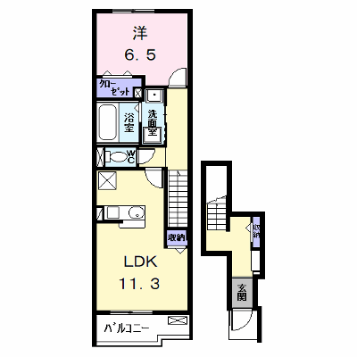 エスポワール　プランタン 205【管理NO：1-028733701-02040】 ★家具家電は申し込み後に搬入します★ ★2027年02月上旬入居可能★の外観画像