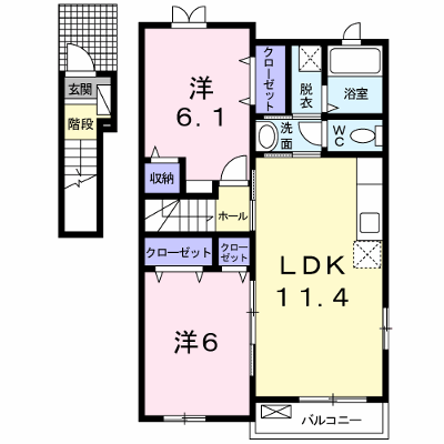 メゾン　ド　トフワ－ジュ　Ⅱ 201【管理NO：1-016320802-02010】 ★家具家電は申し込み後に搬入します★ ★2026年11月上旬入居可能★の外観画像