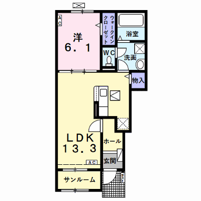 ヴァンクール 102【管理NO：1-027757901-01020】 ★家具家電は申し込み後に搬入します★ ★2026年11月中旬入居可能★の外観画像