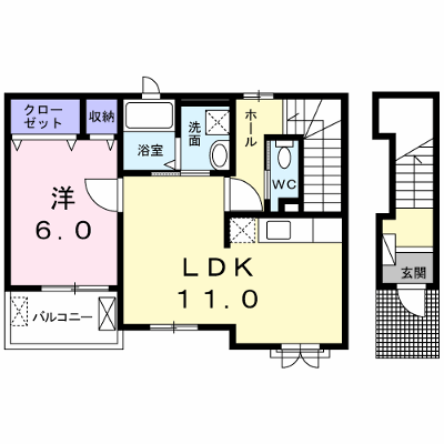 フォルシュⅡ 202【管理NO：1-021039701-02020】 ★家具家電は申し込み後に搬入します★ ★2026年11月中旬入居可能★の外観画像