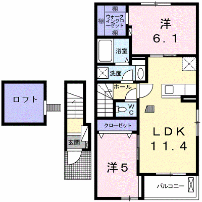 シトロン　Ⅰ 203【管理NO：1-023403701-02030】 ★家具家電は申し込み後に搬入します★ ★2026年11月中旬入居可能★の外観画像