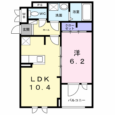 アプリコットⅢ 303【管理NO：1-027495301-03030】 ★家具家電は申し込み後に搬入します★ ★2026年10月中旬入居可能★の外観画像
