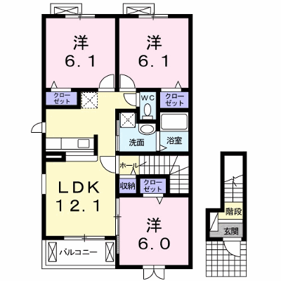 エセレンテ 201【管理NO：1-017022301-02010】 ★家具家電は申し込み後に搬入します★ ★2026年11月中旬入居可能★の外観画像