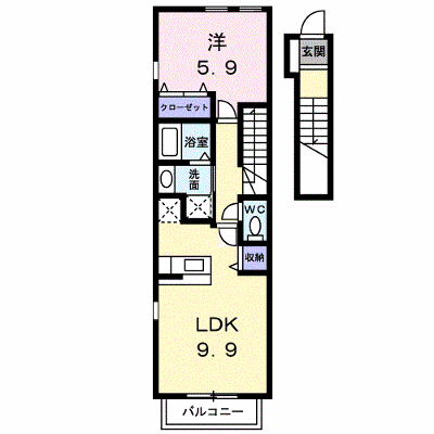 ヴィヴァーチェ　春日野　Ａ 202【管理NO：1-012849601-02020】 ★家具家電は申し込み後に搬入します★ ★2026年11月中旬入居可能★の外観画像