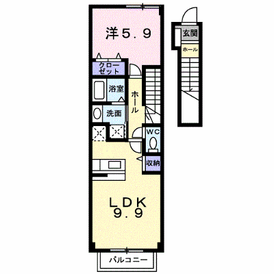 カリーノ 203【管理NO：1-012015101-02030】 ★家具家電は申し込み後に搬入します★ ★2026年11月中旬入居可能★の外観画像