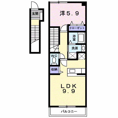 パレス　ニュールミネ　Ｃ 201【管理NO：1-011593901-02010】 ★家具家電は申し込み後に搬入します★ ★2026年11月中旬入居可能★の外観画像