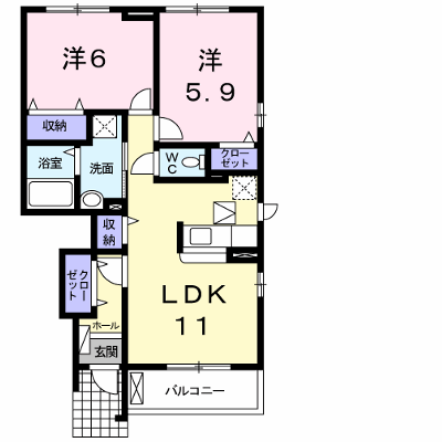 サンファミール西辛川 105【管理NO：1-015449001-01040】 ★家具家電は申し込み後に搬入します★ ★2026年11月中旬入居可能★の外観画像