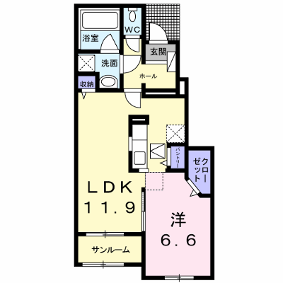 クレール　リード　Ⅲ 102【管理NO：1-024630401-01020】 ★家具家電は申し込み後に搬入します★ ★2026年11月下旬入居可能★の外観画像