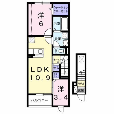 ラ・ヴィータ　カーサ 202【管理NO：1-028896301-02020】 ★家具家電は申し込み後に搬入します★ ★2027年03月下旬入居可能★の外観画像