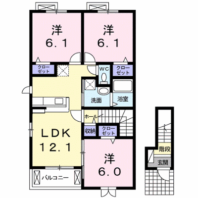 ヴィラ・ブリスファルⅠ 201【管理NO：1-017752901-02010】 ★家具家電は申し込み後に搬入します★の外観画像