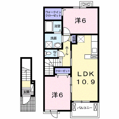 エスポアハウス・鈴 203【管理NO：1-024091301-02030】 ★家具家電は申し込み後に搬入します★ ★2026年11月中旬入居可能★の外観画像