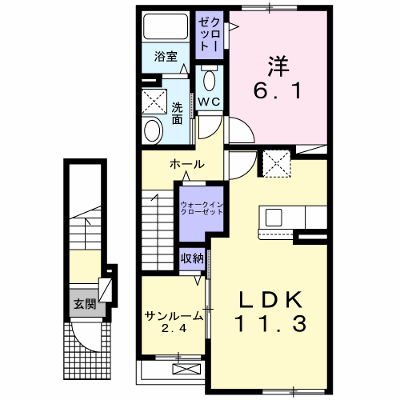 メゾンド吉井 202【管理NO：1-026712601-02020】 ★家具家電は申し込み後に搬入します★ ★2027年04月中旬入居可能★の外観画像