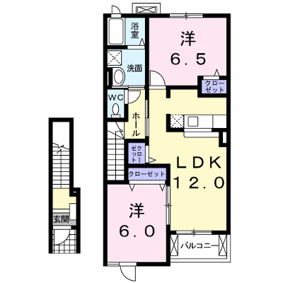 カーサ．エテルノ　Ⅱ 202【管理NO：1-016403802-02020】 ★家具家電は申し込み後に搬入します★ ★2026年11月中旬入居可能★の外観画像