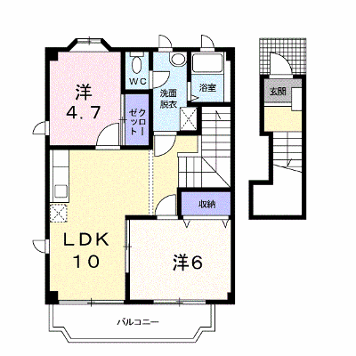 エストレーブ里 205【管理NO：1-009310201-02040】 ★家具家電は申し込み後に搬入します★ ★2026年11月上旬入居可能★の外観画像