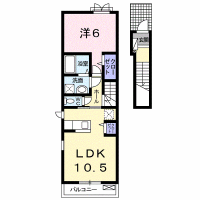 Ｋ＆Ｓ 205【管理NO：1-019776801-02040】 ★家具家電は申し込み後に搬入します★ ★2026年11月上旬入居可能★の外観画像