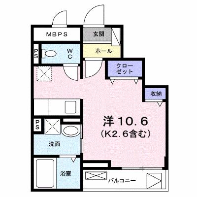 ヴェルパシオ 305【管理NO：1-018665201-03050】 ★家具家電は申し込み後に搬入します★ ★2026年10月上旬入居可能★の外観画像