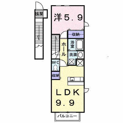 サンフラワー　Ａ 201【管理NO：1-011764101-02010】 ★家具家電は申し込み後に搬入します★ ★2026年11月中旬入居可能★の外観画像