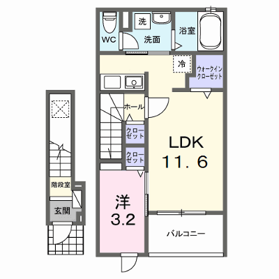 ルタン土ケ崎 203【管理NO：1-028774701-02030】 ★家具家電は申し込み後に搬入します★ ★2027年03月上旬入居可能★の外観画像