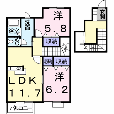 サンハウスＩＧ 203【管理NO：1-011097201-02030】 ★家具家電は申し込み後に搬入します★ ★2026年11月上旬入居可能★の外観画像