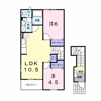 プリマベーラ 201【管理NO：1-011369301-02010】 ★家具家電は申し込み後に搬入します★ ★2026年11月上旬入居可能★の外観画像