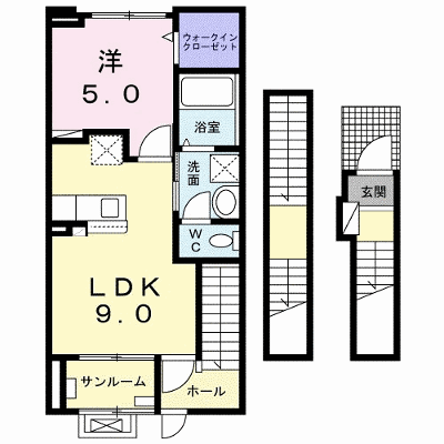 アネモネ 304【管理NO：1-025735201-03040】 ★家具家電は申し込み後に搬入します★ ★2026年11月中旬入居可能★の外観画像