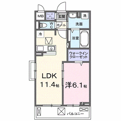 プロムナード　内谷 105【管理NO：1-028753001-01050】 ★家具家電は申し込み後に搬入します★ ★2027年03月上旬入居可能★の外観画像