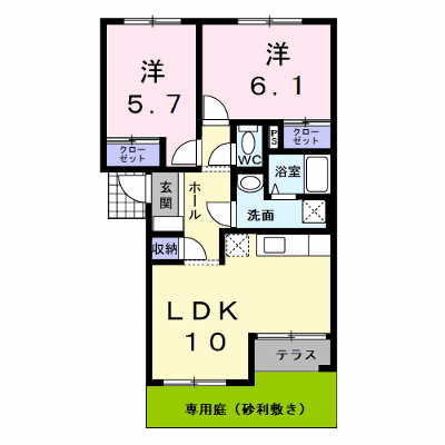 プリムローズ 104【管理NO：1-099204701-01040】 ★家具家電は申し込み後に搬入します★ ★2026年11月中旬入居可能★の外観画像