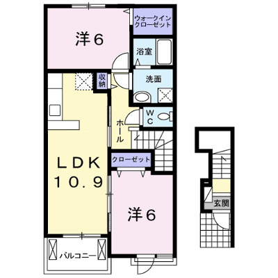 ＣＡＳＡ二本松３ 202【管理NO：1-022756001-02020】 ★家具家電は申し込み後に搬入します★ ★2026年10月下旬入居可能★の外観画像