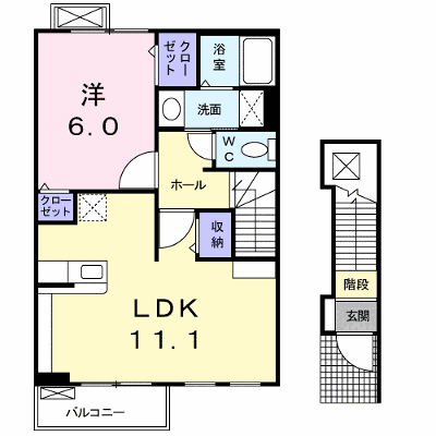 プラシードⅢ 202【管理NO：1-015410401-02020】 ★家具家電は申し込み後に搬入します★ ★2026年11月中旬入居可能★の外観画像