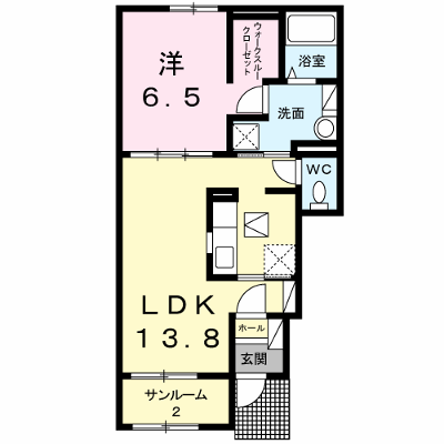 ポライトⅠ 102【管理NO：1-021274501-01020】 ★家具家電は申し込み後に搬入します★ ★2026年11月中旬入居可能★の外観画像