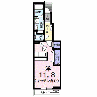 ヴァンクレーヴⅧ・Ⅱ 102【管理NO：1-024744901-01020】 ★家具家電は申し込み後に搬入します★ ★2026年11月下旬入居可能★の外観画像