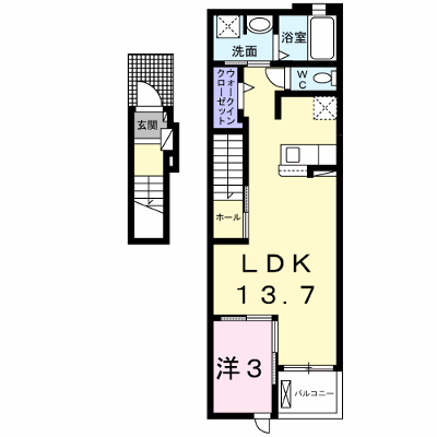 ヒルトップ　ワン 202【管理NO：1-027010501-02020】 ★家具家電は申し込み後に搬入します★ ★2026年11月上旬入居可能★の外観画像
