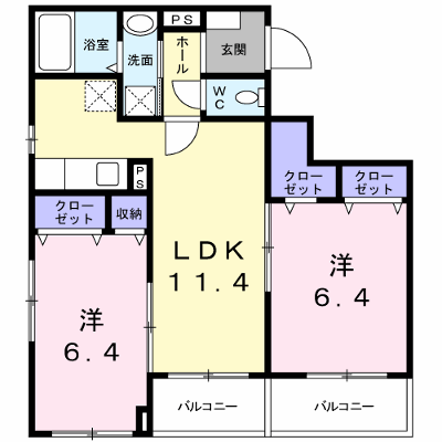クロシェット 103【管理NO：1-023771101-01030】 ★家具家電は申し込み後に搬入します★ ★2026年10月下旬入居可能★の外観画像